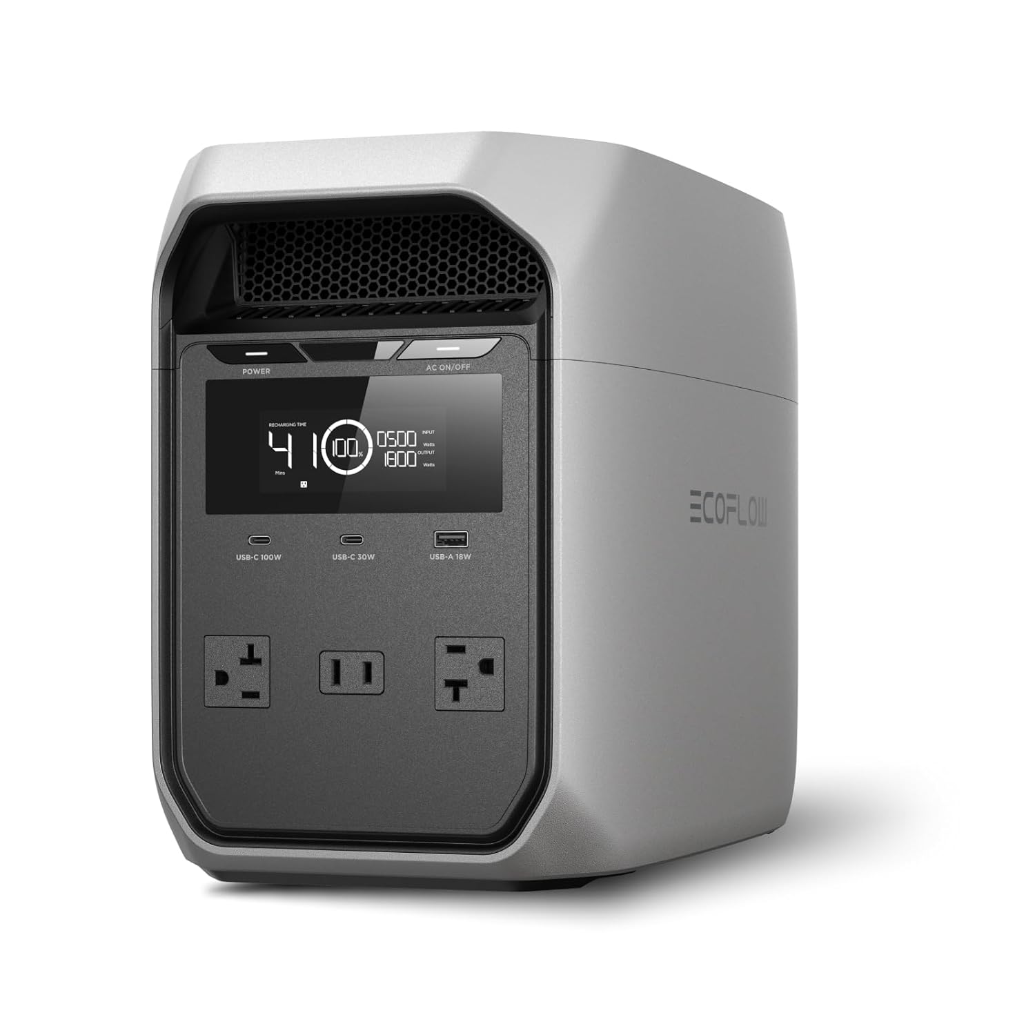 EF ECOFLOW Portable Power Station DELTA 3 Classic, 1024Wh LiFePO4 Battery, 1800W AC/100W USB-C Output EF ECOFLOW Portable Power Station DELTA 3 Classic, 1024Wh LiFePO4 Battery, 1800W AC/100W USB-C Output, 1 Hr Fast Charge, Solar Generator for Home Backup, Camping & RVs (Solar Panel Optional)