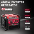 4400-Watt Portable Inverter Generator, PowerSmart Gas Powered, CO-Sensor, Lightweight & Quiet for Home Use and Emergency Backup, Camping, EPA Compliant