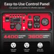 4400-Watt Portable Inverter Generator, PowerSmart Gas Powered, CO-Sensor, Lightweight & Quiet for Home Use and Emergency Backup, Camping, EPA Compliant