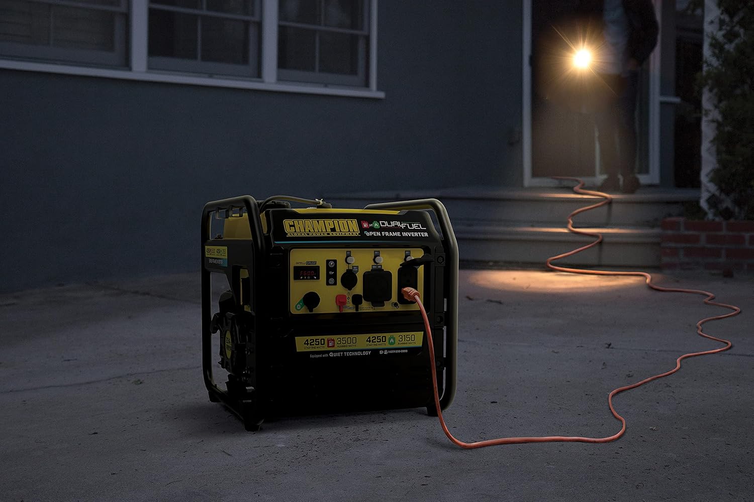 Champion Power Equipment 4250-Watt Dual Fuel RV Ready Portable Open Frame Inverter Generator with Quiet Technology Champion Power Equipment 4250-Watt Dual Fuel RV Ready Portable Open Frame Inverter Generator with Quiet Technology