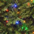National Tree Company 7.5 ft Pre-Lit Dunhill Fir Artificial Christmas Tree, 700 LED Lights, 2,514 Tips, Foot Pedal, 10 Light Functions, Includes Stand, Green