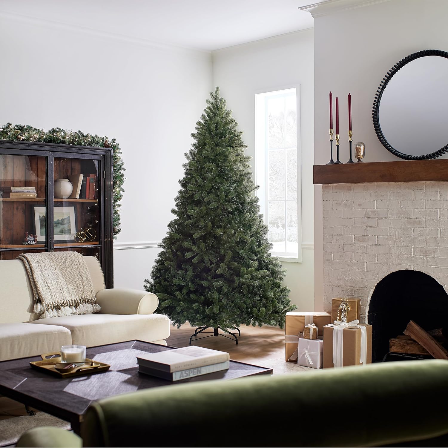 National Tree Company 7.5 ft Unlit Downswept Douglas Fir Artificial Christmas Tree, 1,867 Tips, Includes Stand, Green National Tree Company 7.5 ft Unlit Downswept Douglas Fir Artificial Christmas Tree, 1,867 Tips, Includes Stand, Green