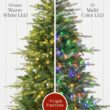 Best Choice Products Full Aspen Christmas Tree, 7.5ft Pre-lit Realistic Noble Fir w/ 700 Glowing Micro LED Lights, 2-in-1 White & Multicolor