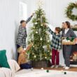 Best Choice Products Full Aspen Christmas Tree, 7.5ft Pre-lit Realistic Noble Fir w/ 700 Glowing Micro LED Lights, 2-in-1 White & Multicolor