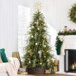 Best Choice Products Full Aspen Christmas Tree, 7.5ft Pre-lit Realistic Noble Fir w/ 700 Glowing Micro LED Lights, 2-in-1 White & Multicolor