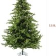 Fraser Hill Farm 7.5-Ft. Foxtail Pine Artificial Christmas Tree with Stand and No Lights, Unlit Foldable Fake Christmas Tree with Realistic Foliage for Home Decoration