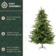 Fraser Hill Farm 7.5-Ft. Foxtail Pine Artificial Christmas Tree with Stand and No Lights, Unlit Foldable Fake Christmas Tree with Realistic Foliage for Home Decoration