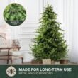 Fraser Hill Farm 7.5-Ft. Foxtail Pine Artificial Christmas Tree with Stand and No Lights, Unlit Foldable Fake Christmas Tree with Realistic Foliage for Home Decoration