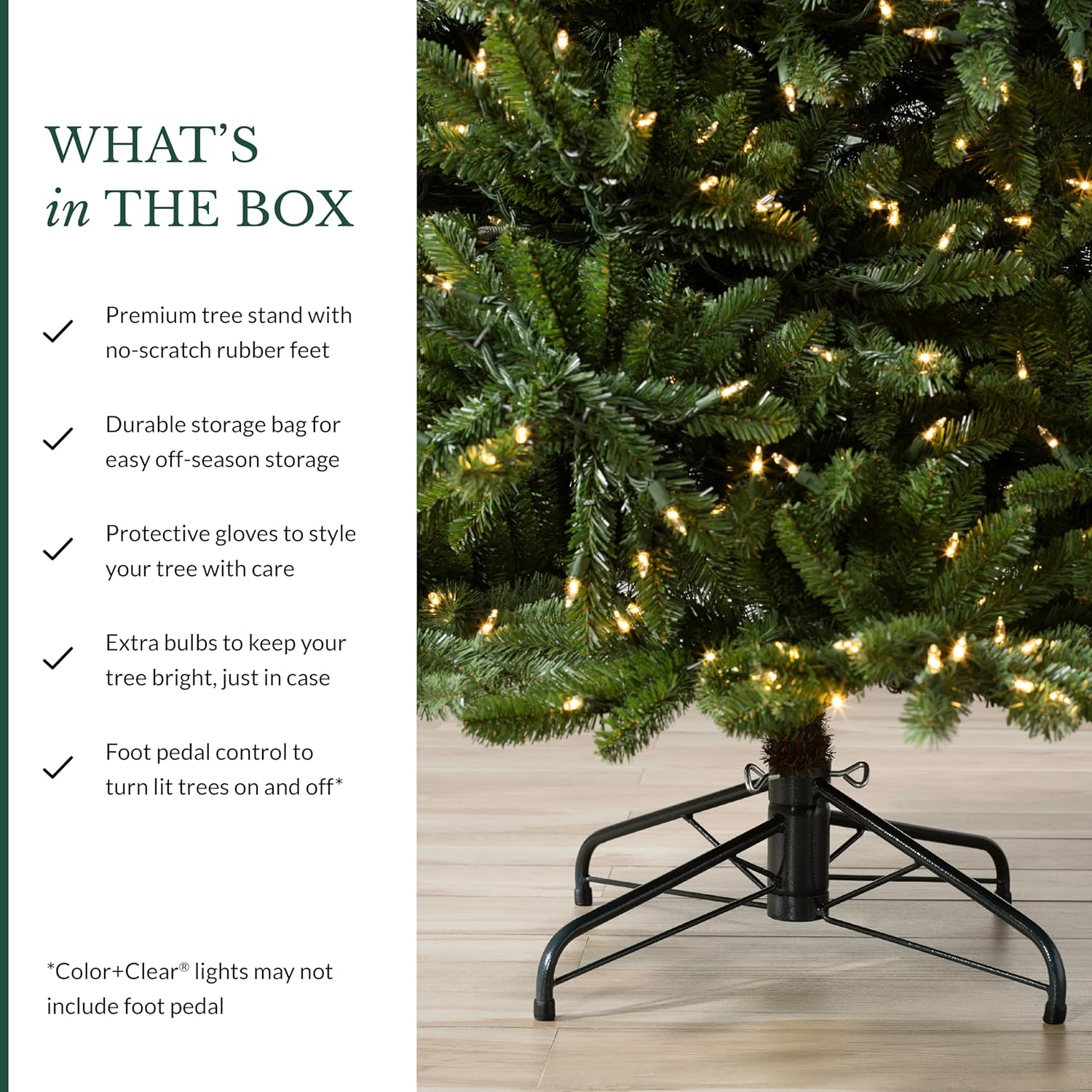Balsam Hill 7.5ft Pre-Lit Classic Blue Spruce - Artificial Christmas Tree with 1000 Clear Incandescent Lights Balsam Hill 7.5ft Pre-Lit Classic Blue Spruce - Artificial Christmas Tree with 1000 Clear Incandescent Lights, Easy Plug Technology, Premium Stand for Indoor Holiday Decorating