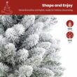 SHareconn 9ft Prelit Snow Flocked Spruce Artificial Christmas Tree with 550 Incandescent Warm White Lights SHareconn 9ft Prelit Snow Flocked Spruce Artificial Christmas Tree with 550 Incandescent Warm White Lights, Foldable Stand, Snow Flocked Full Prelighted Xmas Tree W/1810 Branch Tips, 9 FT, White
