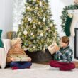 Best Choice Products Full Scotch Pine Christmas Tree, 7.5ft Pre-Lit Frosted Holiday Decor w/ 1,500 Twinkling Micro LED Lights, 2-in-1 White & Multicolor