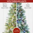 Best Choice Products Full Scotch Pine Christmas Tree, 7.5ft Pre-Lit Frosted Holiday Decor w/ 1,500 Twinkling Micro LED Lights, 2-in-1 White & Multicolor