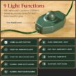 Best Choice Products Lighted Aspen Christmas Tree, 9ft Flocked Artifical Noble Fir, Pre-Lit White & Multicolored LED Lights Premium Holiday Décor - Green