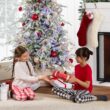 Best Choice Products Lighted Aspen Christmas Tree, 9ft Flocked Artifical Noble Fir, Pre-Lit White & Multicolored LED Lights Premium Holiday Décor - Green