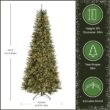 National Tree Company 9 ft Pre-lit Artificial Christmas Tree, Dunhill Fir, 800 Clear Lights National Tree Company 9 ft Pre-lit Artificial Christmas Tree, Dunhill Fir, 800 Clear Lights, 2,100 Tips, Slim Profile, Includes Stand, Green