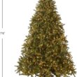 National Tree Company 7.5 ft Pre-Lit Jersey Fraser Fir Artificial Christmas Tree, 1,250 Clear Lights, 3,144 Tips, Includes Stand, Green
