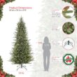 Puleo International 9 Foot Pre-Lit Slim Balsam Fir Artificial Christmas Tree with 800 Clear Lights