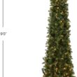 National Tree Company 9 ft Pre-Lit Downswept Douglas Fir Slim Artificial Christmas Tree,500 LED Lights National Tree Company 9 ft Pre-Lit Downswept Douglas Fir Slim Artificial Christmas Tree,500 LED Lights, 1,090 Tips, Foot Pedal, 10 Light Functions, Includes Stand, Green