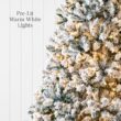 Best Choice Products Pre-Lit Artificial Christmas Tree, 9ft Snow Flocked Design Pine Tree, Full Appearance Snowy w/Easy Assembly, Metal Stand