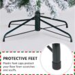 Yaheetech 9ft Pre-lit Artificial Christmas Tree with Incandescent Warm White Lights, Snow Flocked Full Prelighted Xmas Tree W/2084 Branch Tips, 900 Incandescent Lights & Foldable Stand, Green & White