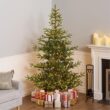 National Tree Company 6.5 ft Pre-Lit Norwegian Spruce Artificial Christmas Tree, 650 Clear Lights, 956 Feel Real Tips, Includes Stand, Green