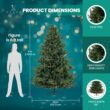 Kinsley 9ft Prelit Aritificial Christmas Tree with 6230 Branch Tips, 1000 Warm Lights and Metal Stand, 68