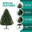 Kinsley 9ft Prelit Aritificial Christmas Tree with 6230 Branch Tips, 1000 Warm Lights and Metal Stand, 68