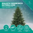 Kinsley 9ft Prelit Aritificial Christmas Tree with 6230 Branch Tips, 1000 Warm Lights and Metal Stand, 68