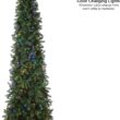 National Tree Company 12 ft Pre-Lit Downswept Douglas Fir Slim Artificial Christmas Tree, 850 LED Lights, 2,165 Tips, Foot Pedal, 10 Light Functions, Includes Stand, Green