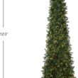 National Tree Company 12 ft Pre-Lit Downswept Douglas Fir Slim Artificial Christmas Tree, 850 LED Lights, 2,165 Tips, Foot Pedal, 10 Light Functions, Includes Stand, Green