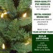 Fraser Hill Farm 9-ft. Winter Falls Slim Christmas Tree with 8 Function Dual Multicolor & Warm White LED Lights, Artificial Tree