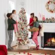 Best Choice Products Flocked Pencil Christmas Tree, Pre-Lit Slim Artificial Holiday Decoration, 12ft Lighted Skinny w/Base, Warm White Lights