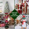Fraser Hill Farm 7.5-Ft. Woodside Pine Artificial Christmas Tree with Stand and No Lights, Unlit Foldable Fake Christmas Tree with Realistic Foliage for Home Decoration