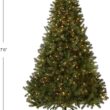 National Tree Company Pre-Lit 'Feel Real' Artificial Full Downswept Christmas Tree, Green, Douglas Fir, Dual Color LED Lights, 7.5 feet
