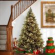 National Tree Company 6.5 ft Pre-Lit Carolina Pine Artificial Christmas Tree, 650 Clear Lights, 911 Tips, Pinecones, Includes Stand, Green