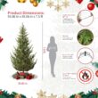 Aspen Slim Fir 7.5ft Pre-Lit Artificial Christmas Tree with 4,570 Branch Tips & 1,555 Low-Voltage Warm LED Lights, Flame-Resistant TPE+PE Foliage for a Classic Holiday Atmosphere