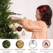 Aspen Slim Fir 7.5ft Pre-Lit Artificial Christmas Tree with 4,570 Branch Tips & 1,555 Low-Voltage Warm LED Lights, Flame-Resistant TPE+PE Foliage for a Classic Holiday Atmosphere