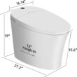 EPLO Smart Toilet,One Piece Bidet for Bathrooms,Modern Elongated Toilet with Warm Water,Dual Auto Flush,Foot Sensor Operation,Heated Bidet Seat,Electric Tankless Toilets with LED Display E16