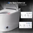 Smart Toilet with Built-In Bidet, Heated Seat & Dual Auto Flush, Foot Sensor, Tankless One-Piece Electric Toilet with Warm Water Wash, Air Dryer, LED Display & 1000g Powerful Flush, 1.28GPF