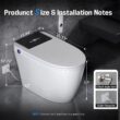 Smart Toilet with Built-In Bidet, Heated Seat & Dual Auto Flush, Foot Sensor, Tankless One-Piece Electric Toilet with Warm Water Wash, Air Dryer, LED Display & 1000g Powerful Flush, 1.28GPF