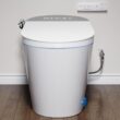Smart Toilet with Bidet Built In, Auto Open & Close, Foot Sensor Flush, Heated Seat, Warm Water, Dryer, Tankless Dual Flush Elongated Toilet, Foam Shield, LED Night Light & Remote Control