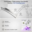 Smart Toilet with Bidet Built In, Auto Open & Close, Foot Sensor Flush, Heated Seat, Warm Water, Dryer, Tankless Dual Flush Elongated Toilet, Foam Shield, LED Night Light & Remote Control