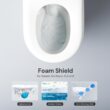 K2 Smart Toilet with Bidet Built In, One Piece Toilet with Built-in Tank, Auto Open Close Lid, Auto Flush, Remote Control, Heated Seat, Adjustable Heat, Foam Shield, Built-In Dryer, Night Light