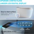 TDH Smart Tankless Toilet, Heated Seat with Warm Water Sprayer & Dryer, Walk Away Auto Flush and Close,One Piece Toilet for Bathrooms with Remote Control