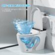 TDH Smart Tankless Toilet with Built In,Tankless Toilet with Foot Sensor, Heated Seat with Warm Water Sprayer & Dryer, Night Light,Upgrade Ceramic