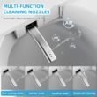 TDH Smart Tankless Toilet with Built In,Tankless Toilet with Foot Sensor, Heated Seat with Warm Water Sprayer & Dryer, Night Light,Upgrade Ceramic
