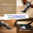 LEVOIT Cordless Vacuum Cleaner with HEPA Filter, Stick Vac with Tangle-Resistant Design, Up to 60 Mins, Powerful Suction, Lightweight, Mini Motorized Brush, for Carpet, Hard Floor, Pet Hair, LVAC-300