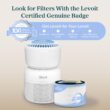 LEVOIT Air Purifier for Home Bedroom with HEPA Filter, White Noise Sound Machine and Blue Light-Free Night Light Support Better Sleep, AHAM VERIFIDE, 5 Air Quality Monitor, Smart WiFi, Sprout