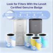 LEVOIT Air Purifiers for Home, Large Rooms Up to 2933 Ft² With HEPA Sleep Mode, AHAM VERIFIDE, Smart WIFI, PM2.5 Monitor, 3-in-1 Filter For Smoke, Pet Allergies, Dust, Alexa Control, Core 600S-P, Gray