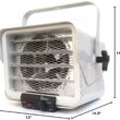 Dr. Infrared Heater DR-966 240-Volt Hardwired Shop Garage Commercial Heater, 3000 Watt / 6000 Watt